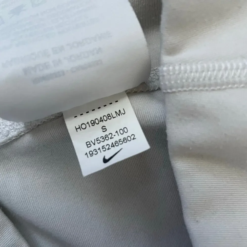 Nike One Icon Clash Women's 7/8 Leggings White Gold Stripe sz S